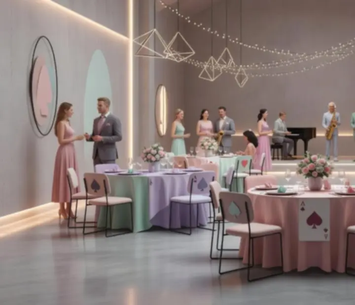 Stylový event v motivu casino s elegantní atmosférou