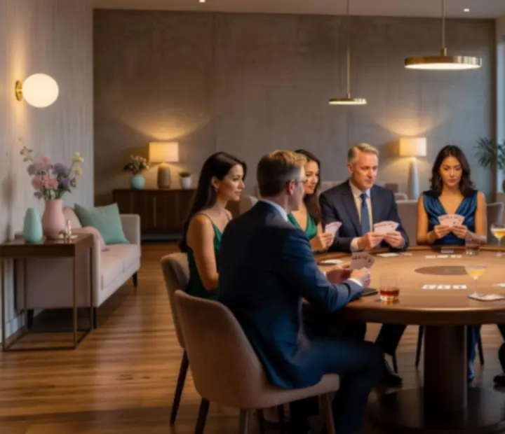 VIP poker party v moderním loftovém prostoru se stylovým osvětlením